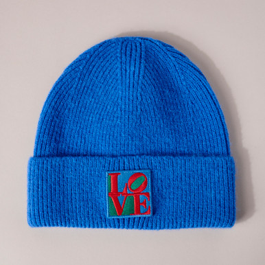 Robert Indiana "LOVE" Patch Knit Beanie