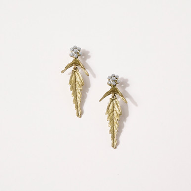 Long Bronze Queen Anne's Lace Earrings