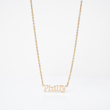 Gold Philly Necklace by GeoMetric Gem
