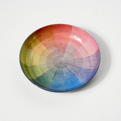 Round Enamel Tray - Vintage Colour Wheel