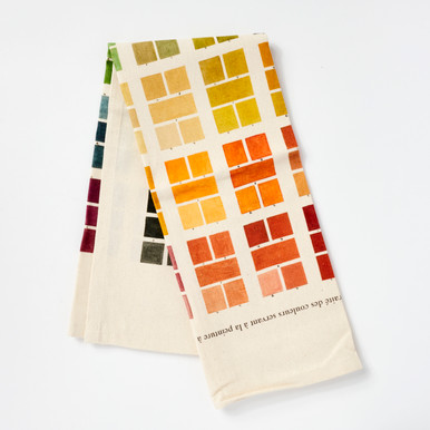 Organic Cotton Tea Towel - Watercolor Swatches