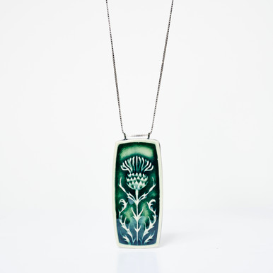 Thistle Ceramic Pendant by Christina Orthwein