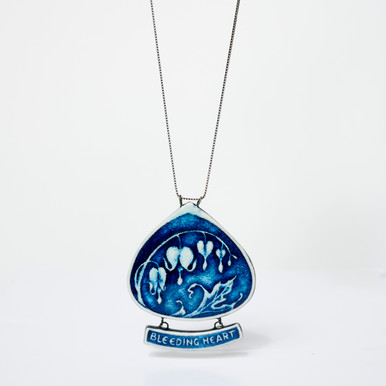 Bleeding Heart Ceramic Pendant by Christina Orthwein