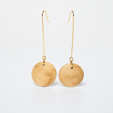 Long Wood Drop Earrings by Naisha Tyler
