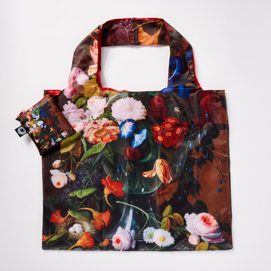 Severin Roesen Flower Still Life with Bird's Nest Eco Shopper Tote