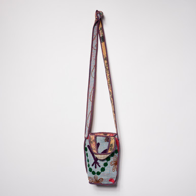 Suzani Embroidered Mini Upcycled Quilted Kantha Tote