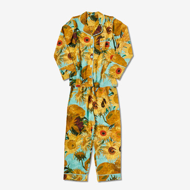 van Gogh Sunflower Cotton Pajama Set