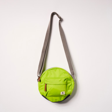 Lime Paddington Round Nylon Crossbody Bag