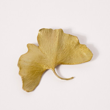 Large Bronze Ginkgo Brooch
