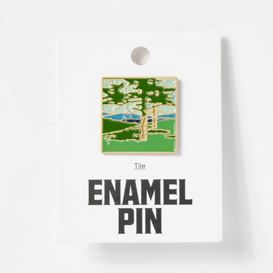 Grueby Tile Enamel Pin