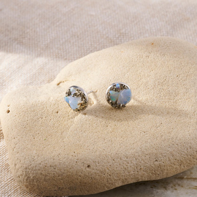 raw opal and pyrite cluster stud earrings by raw opal 47095.1662239674.386.513