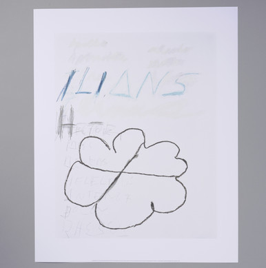 Twombly: Fifty Days at Iliam: Heroes of Ilians, 1978 18" x 24" Archival Poster
