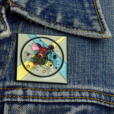Kandinsky Circles in a Circle Enamel Pin
