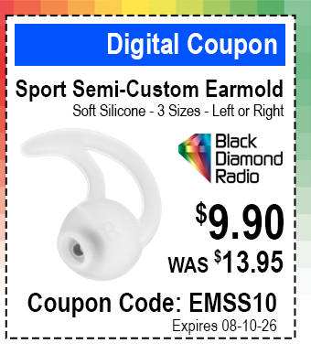 $9.90 Sport Style Semi-Custom Earmolds with code EMSS10