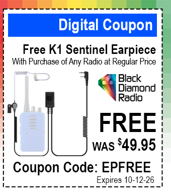 Free Sentinel Earpiece w/Purchase of a Radio