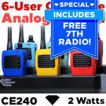 CE240 Analog Two-Way Radio 6-User System with FREE 7th Radio!