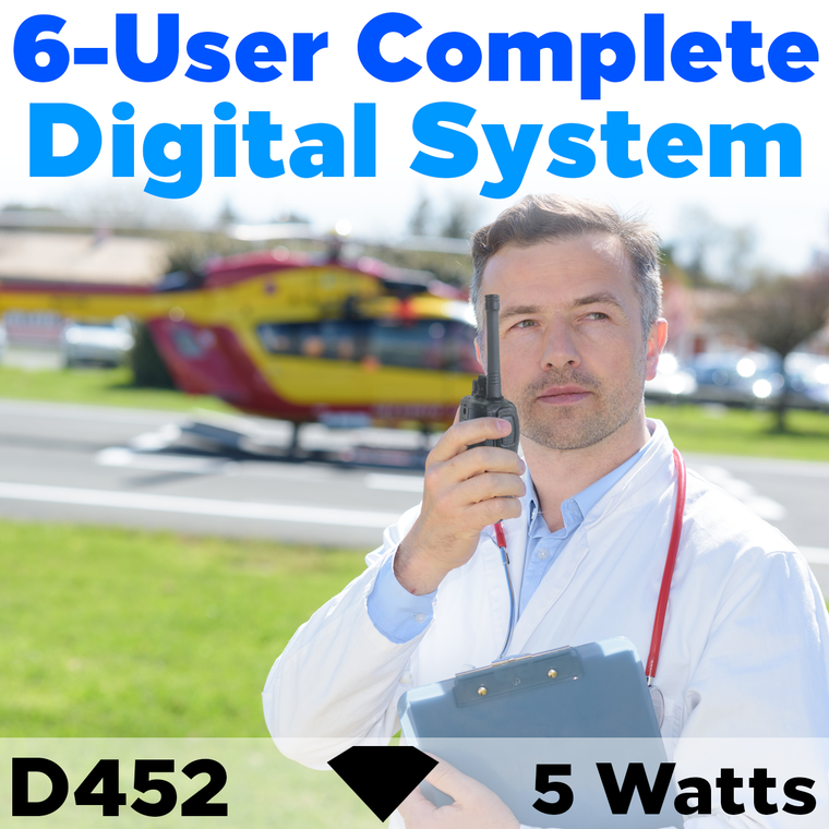 D452 Hospital Digital Two-Way 6-User System