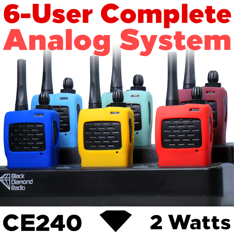 CE240 Analog Two-Way Radio 6-User System