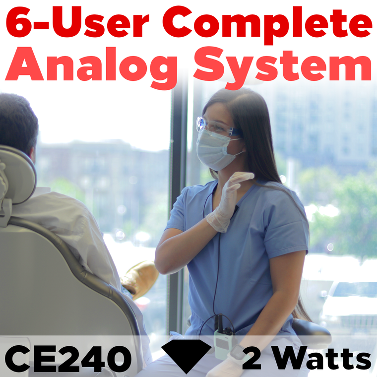 CE240 Dental Analog Two-Way Radio 6-User System