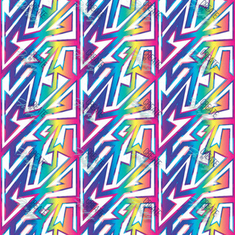 Lightening/Zags  - Retro Neon