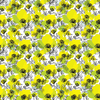Yellow Floral - Retro Neon