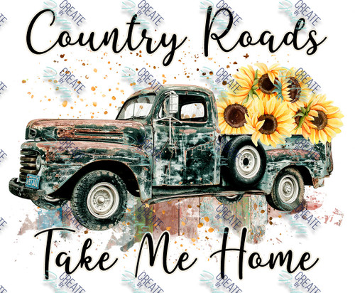 Country Roads Take Me Home - Universal Decal