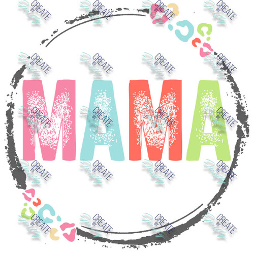 Mama Leopard Circle  - Universal Decal