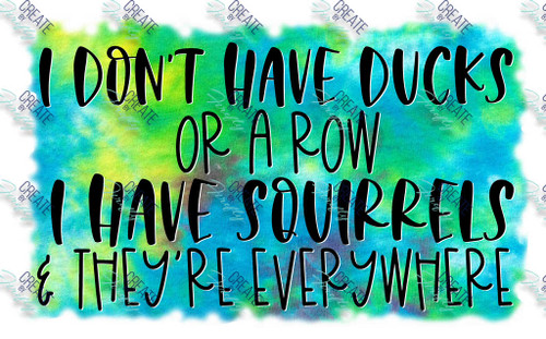 I don't have Ducks or a Row  - Universal Decal