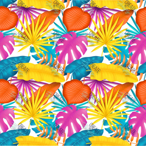 Tropical Print on Opal Transparent