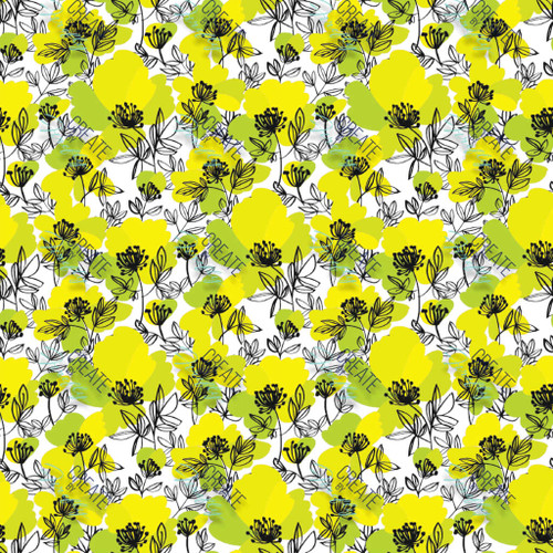 Neon Yellow Floral