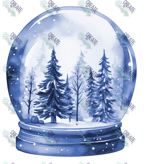 Blue Tree Snowglobe