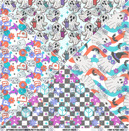 Girly Halloween - 4 Way Tie