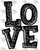 Universal Decal - LOVE Grey Leopard