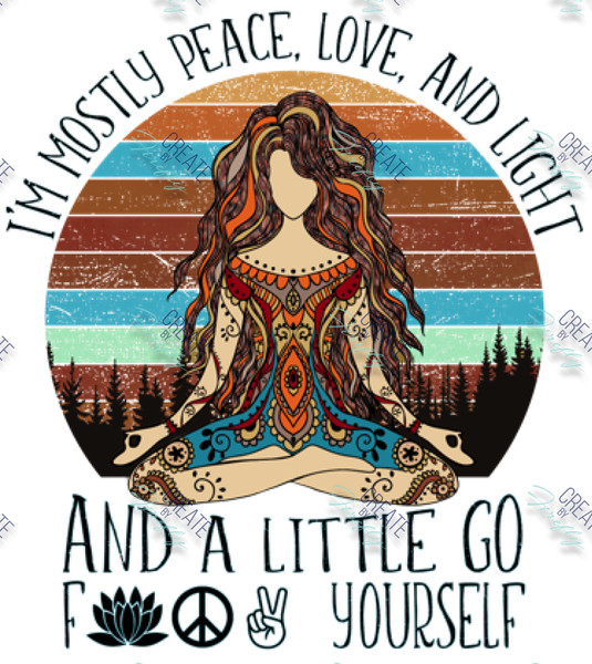 Universal Decal - I'm most Peace, Love & Light (913)