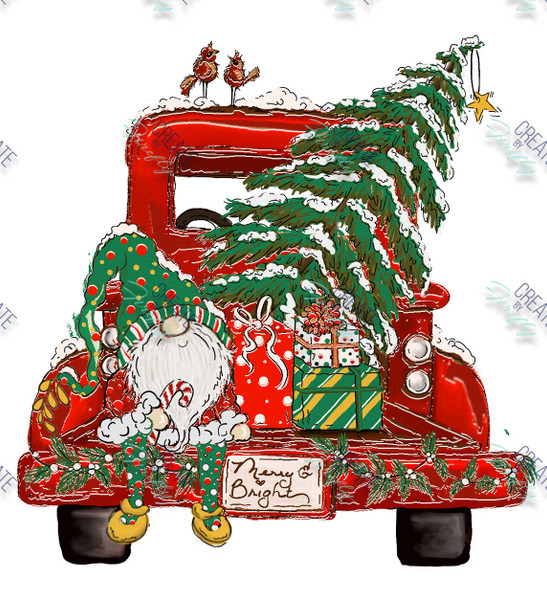 Christmas Truck - Gnomes