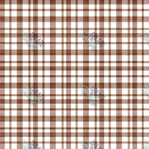 Pattern Vinyl - Camel/Brown Plaid