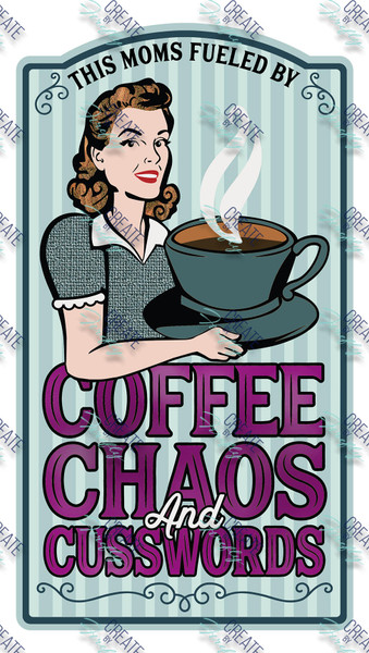 Universal Decals - Coffee, Chaos & Cusswords