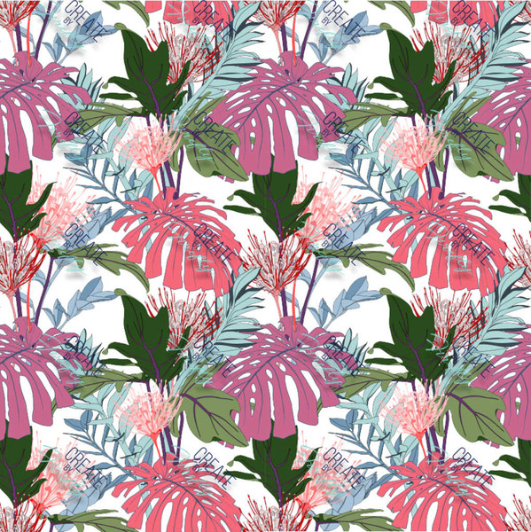 Pink Monstera Print