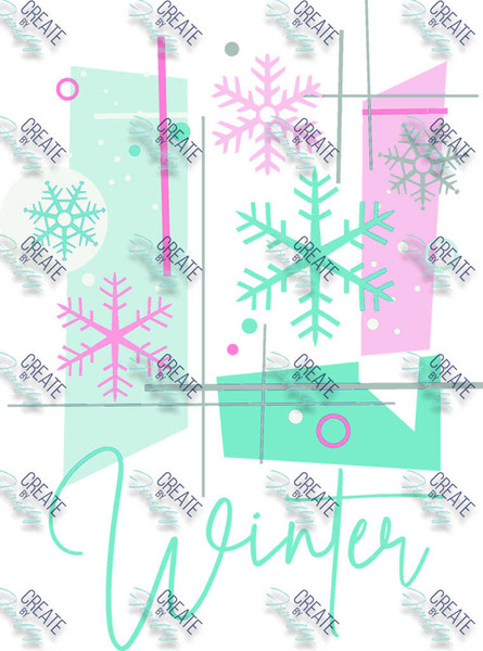 Color Block - Winter - Snowflake