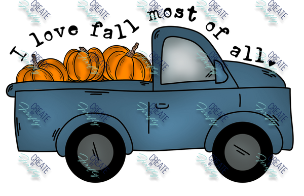I Love Fall Most of All - Truck