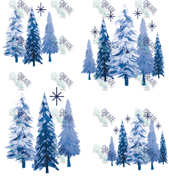 LBOS - Blue Trees - Mini Decals