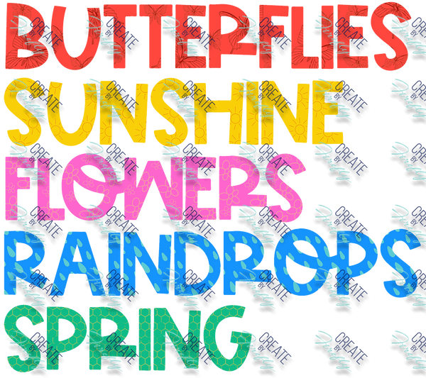 Butterflies, Sunshine, Flowers, Raindrops, Spring