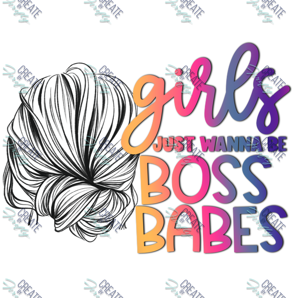 Girls Just Wanna Be Boss Babes - Universal Decal