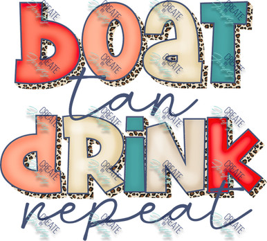 Boat Tan Drink Repeat Tumbler