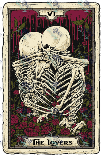 The Lovers - Tarot Card - Create by Firefly