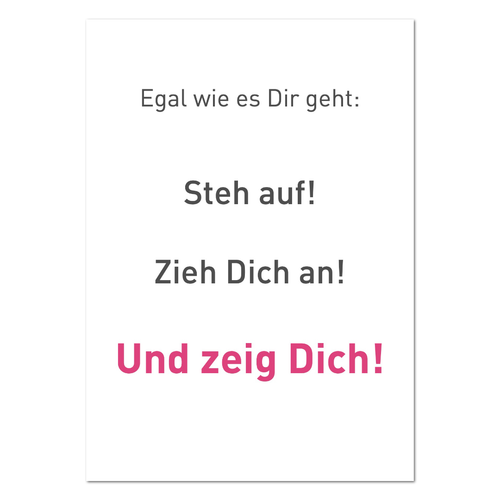 Postkarte "Steh auf und zeig dich" - 10er VE
