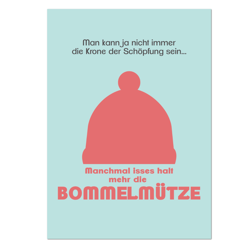 Postkarte "Manchmal ist es nur die Bommelmütze" - 10er VE