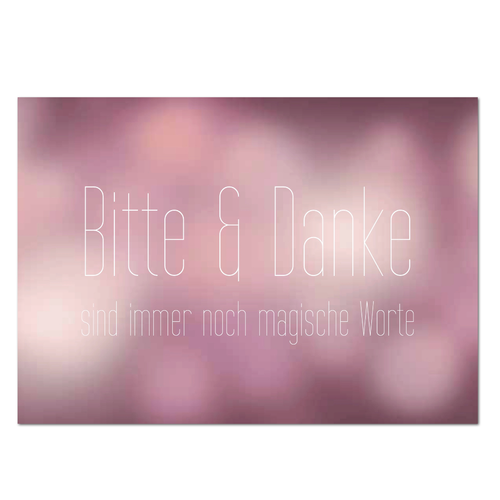 Postkarte "Bitte & Danke" - 10er VE