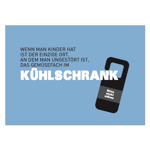 Postkarte "Das Gemüsefach im Kühlschrank" - 10er VE