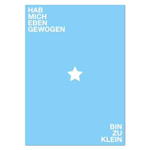 Postkarte "Hab mich eben gewogen" - 10er VE